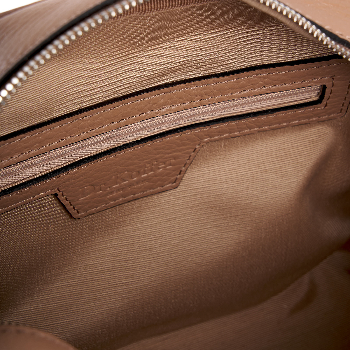 Женская сумка Dr. Koffer из натуральной кожи бежевая