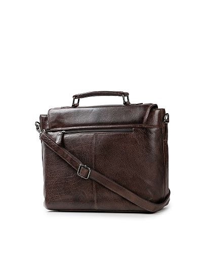 Портфель Dr.Koffer из натуральной кожи темно-коричневый
