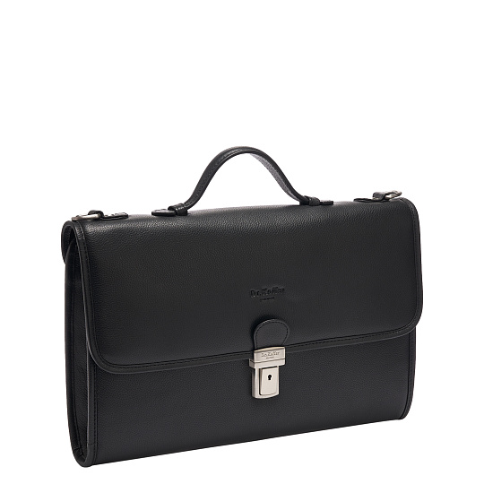 Портфель Dr.Koffer из натуральной кожи черный