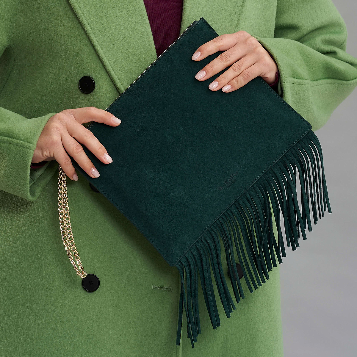 Женская сумка  Dr. Koffer из натуральной кожи зеленая