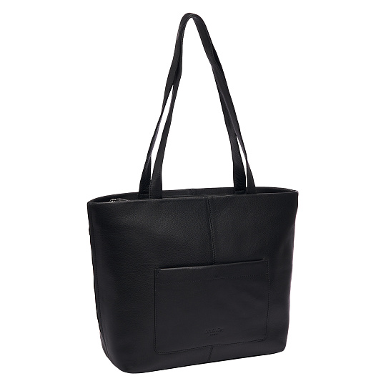 Женская сумка Dr.Koffer из натуральной кожи чёрная