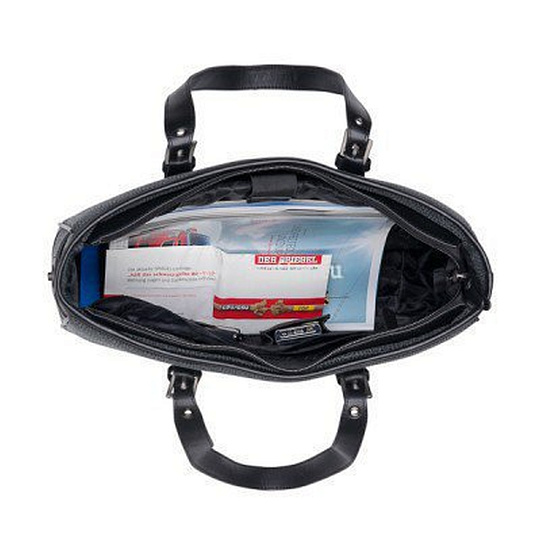 Деловая сумка Dr.Koffer из натуральной кожи черная