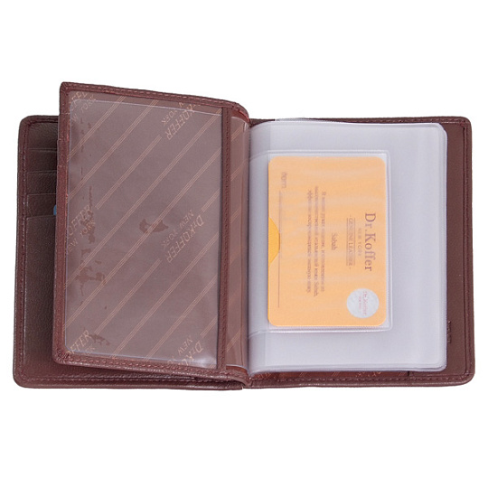 Обложка для паспорта/автодок из натуральной кожи Dr. Koffer