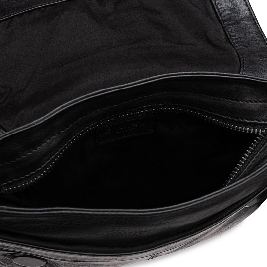 Сумка через плечо Dr.Koffer из натуральной кожи черная