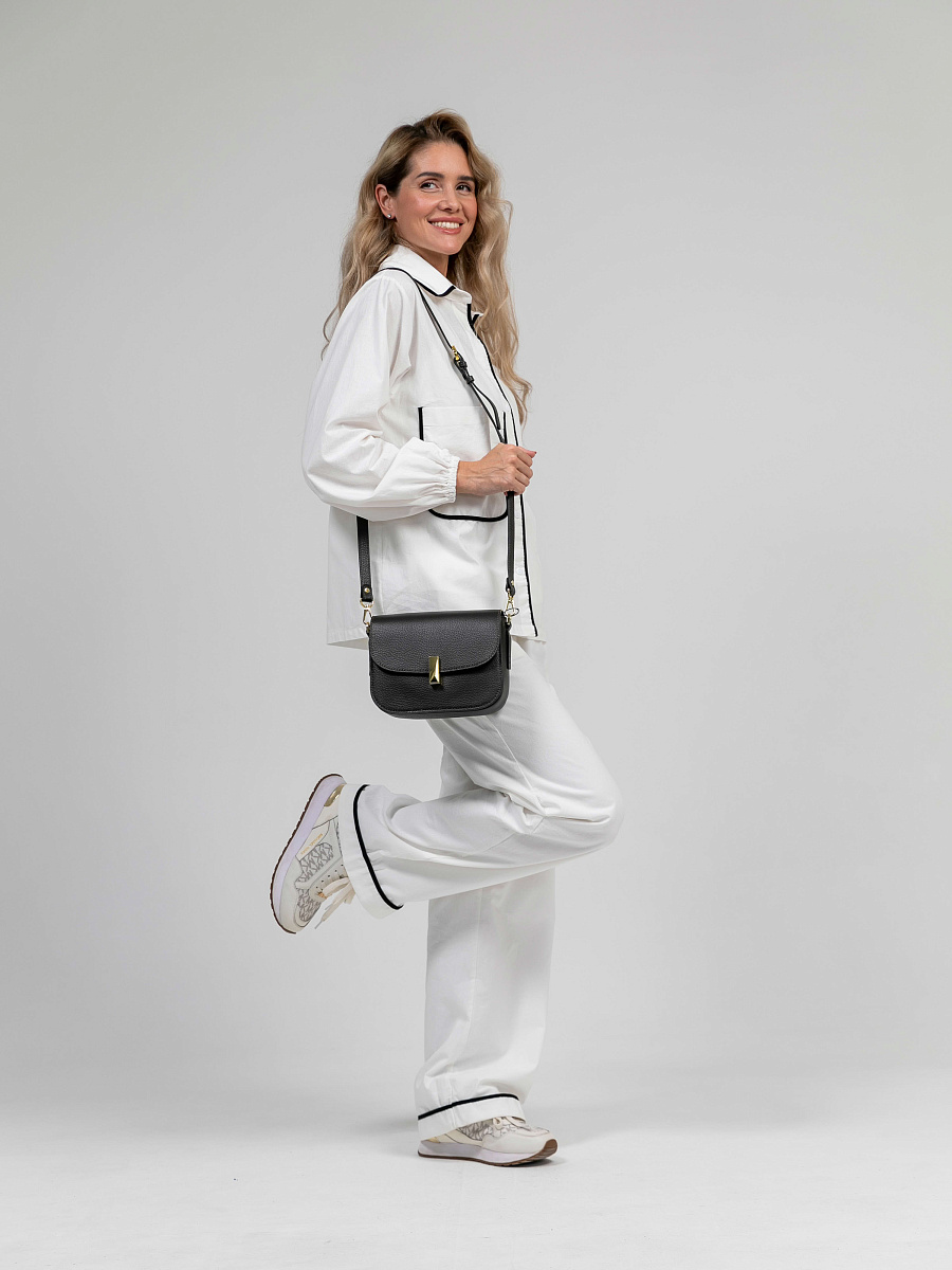 Женская сумка Dr.Koffer из натуральной кожи темно-коричневая