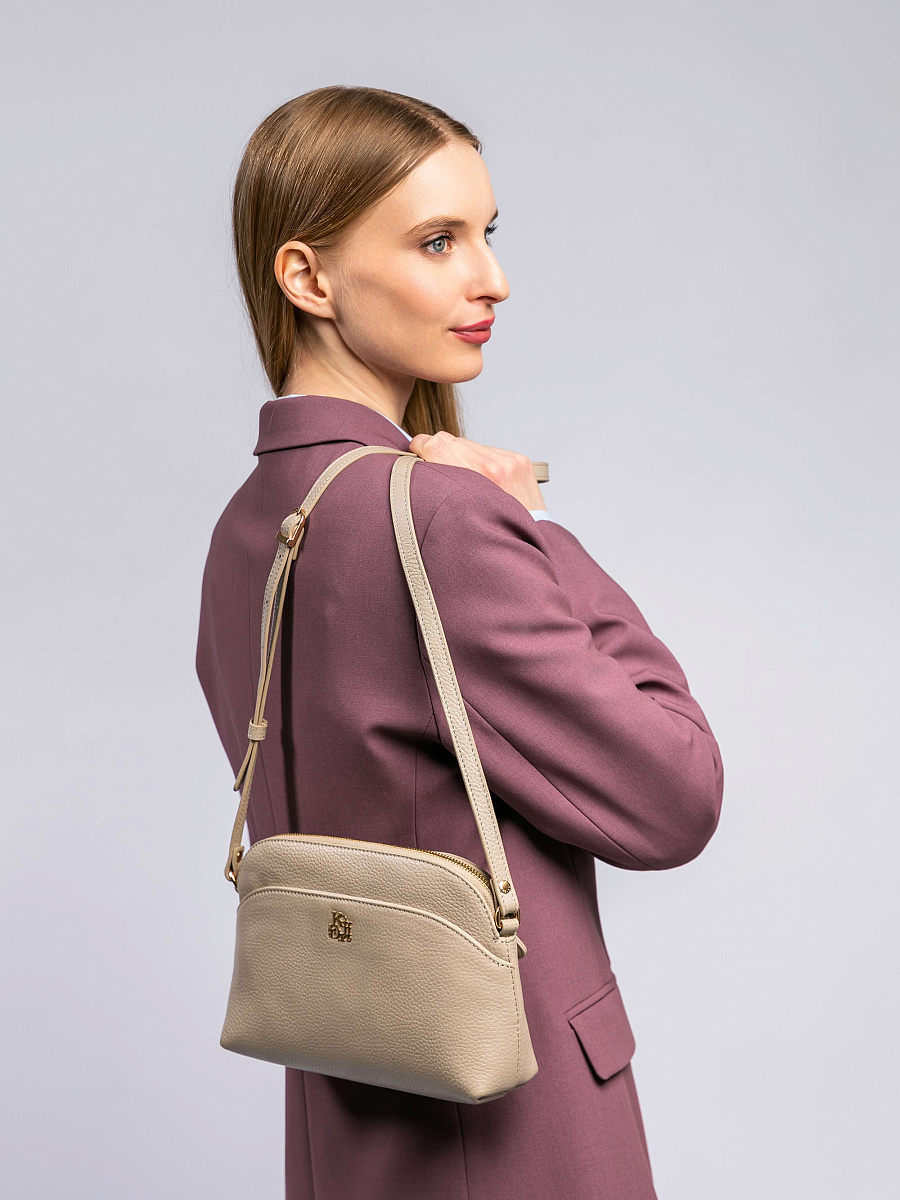 Женская сумка Dr. Koffer из натуральной кожи бежевая