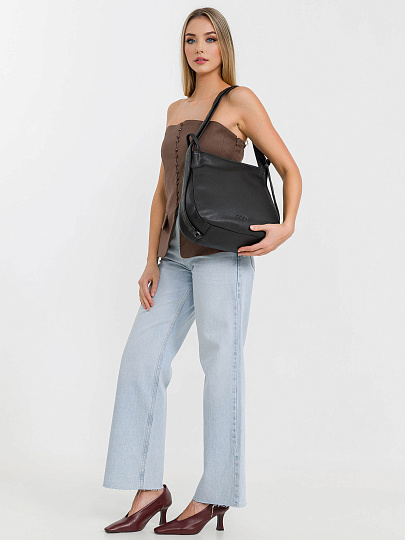 Женская сумка Dr.Koffer из натуральной кожи чёрная