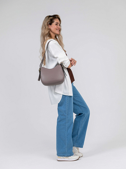 Женская сумка Dr.Koffer из натуральной кожи пыльная роза