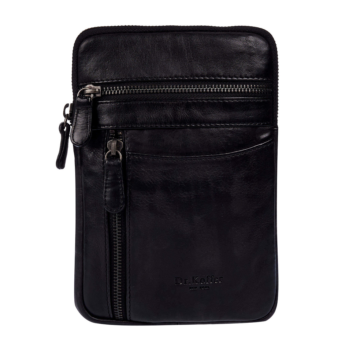 Сумка через плечо Dr.Koffer из натуральной кожи черная