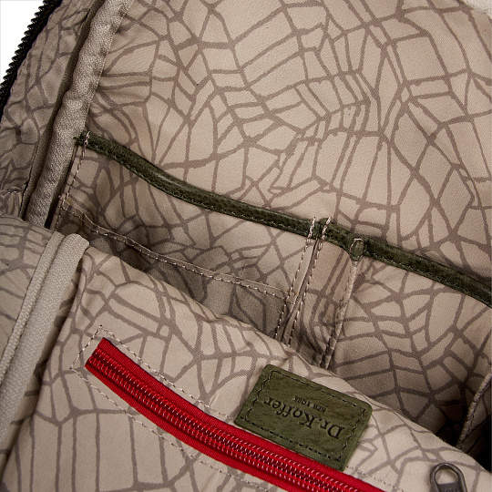 Рюкзак Dr.Koffer из натуральной кожи зеленый