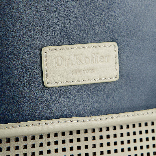 Сумка через плечо Dr.Koffer из натуральной кожи синяя