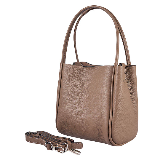 Женская сумка Dr. Koffer из натуральной кожи бежевая