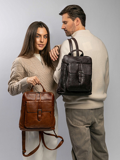 Рюкзак Dr.Koffer из натуральной кожи коричневый