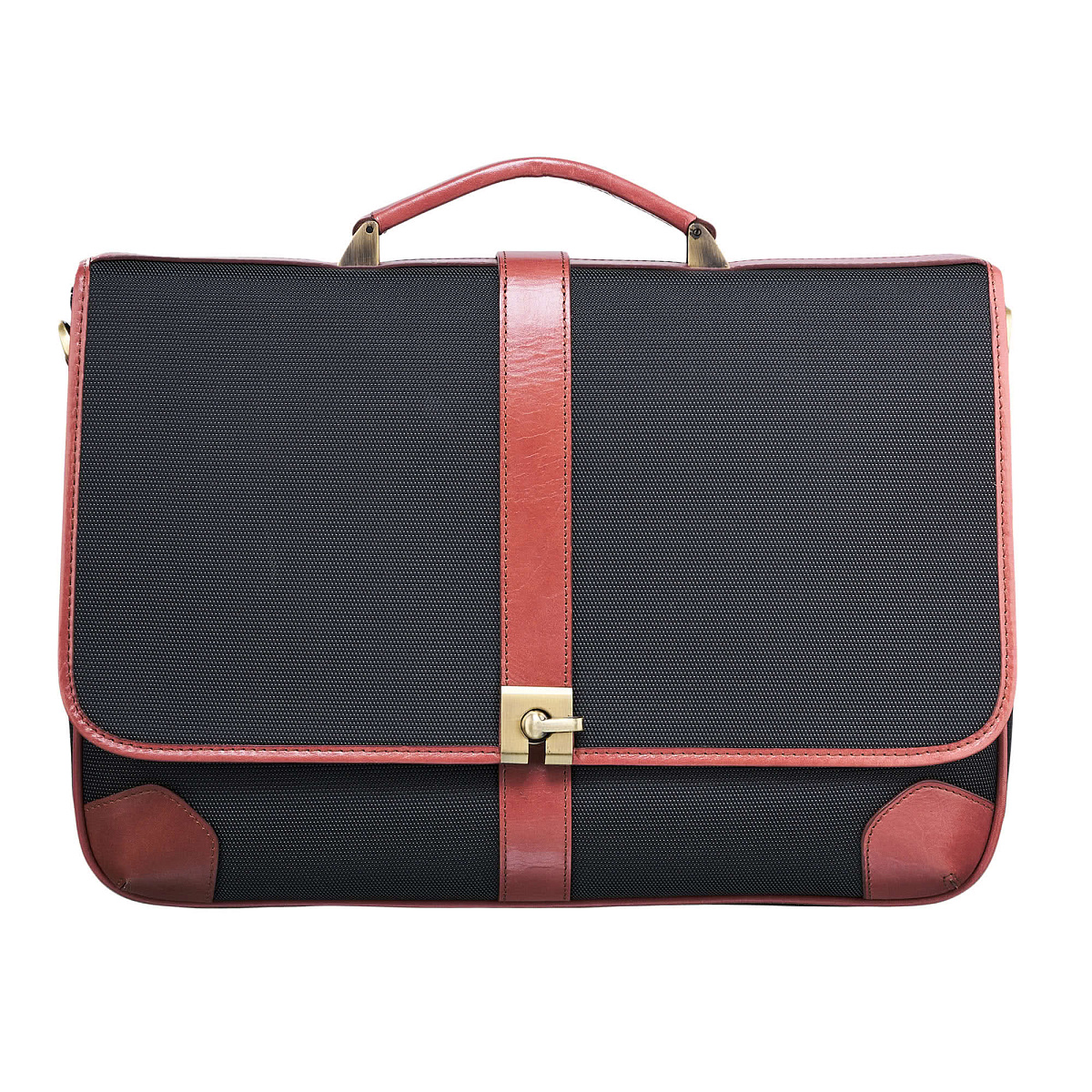 Деловая сумка Dr.Koffer из нейлона и натуральной кожи