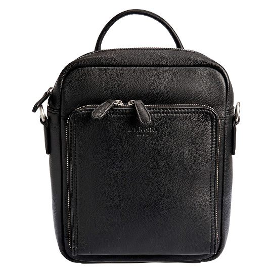 Сумка через плечо Dr.Koffer из натуральной кожи черная
