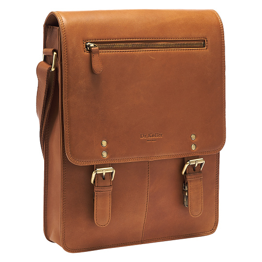 Сумка через плечо Dr.Koffer из натуральной кожи коричневая