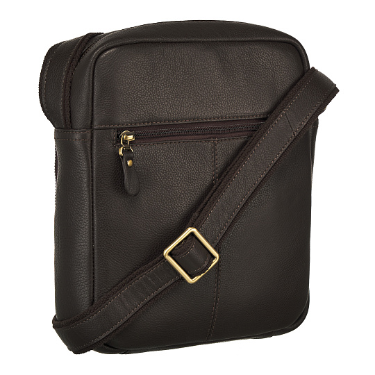 Сумка через плечо Dr.Koffer из натуральной кожи коричневая