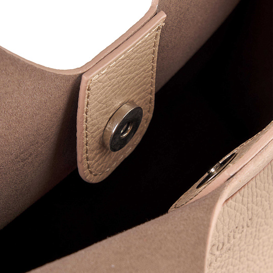 Женская сумка Dr. Koffer из натуральной кожи бежевая