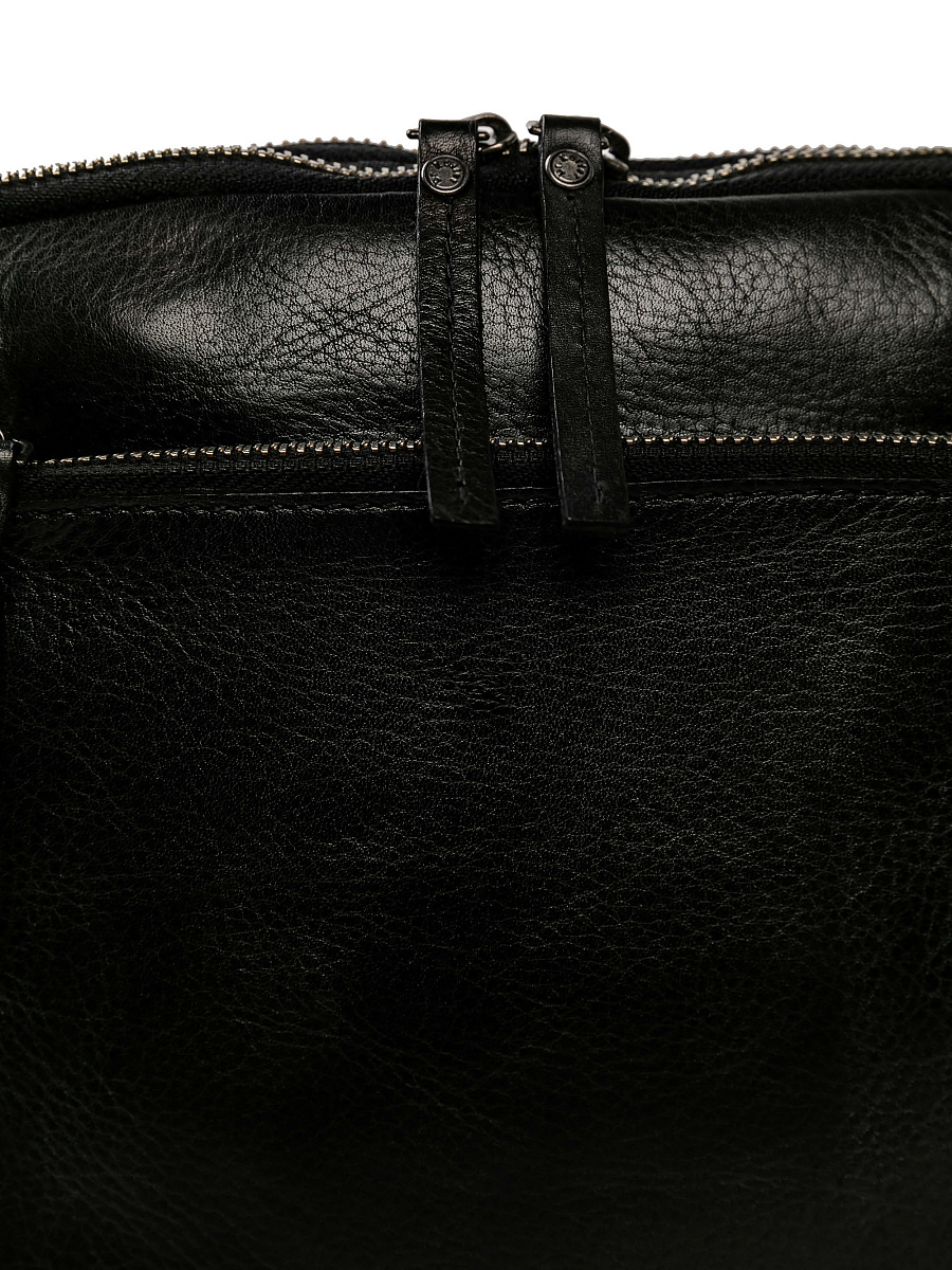 Сумка через плечо Dr.Koffer из натуральной кожи черная