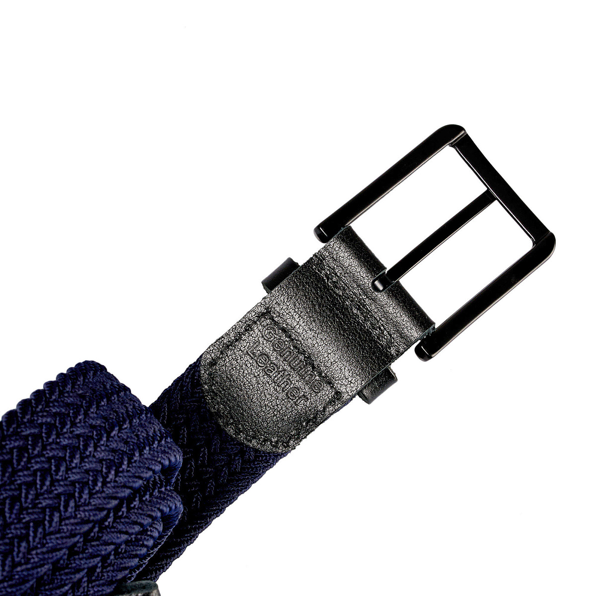 Ремень Dr.Koffer из натуральной кожи и текстиля синий