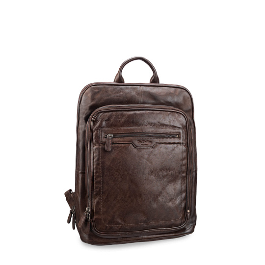 Рюкзак Dr.Koffer из натуральной кожи темно-коричневый