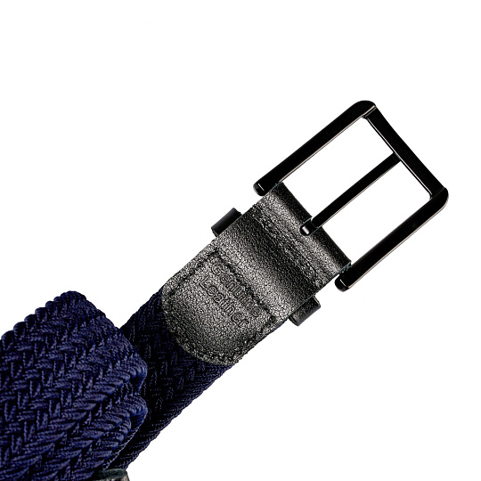 Ремень Dr.Koffer из натуральной кожи и текстиля синий