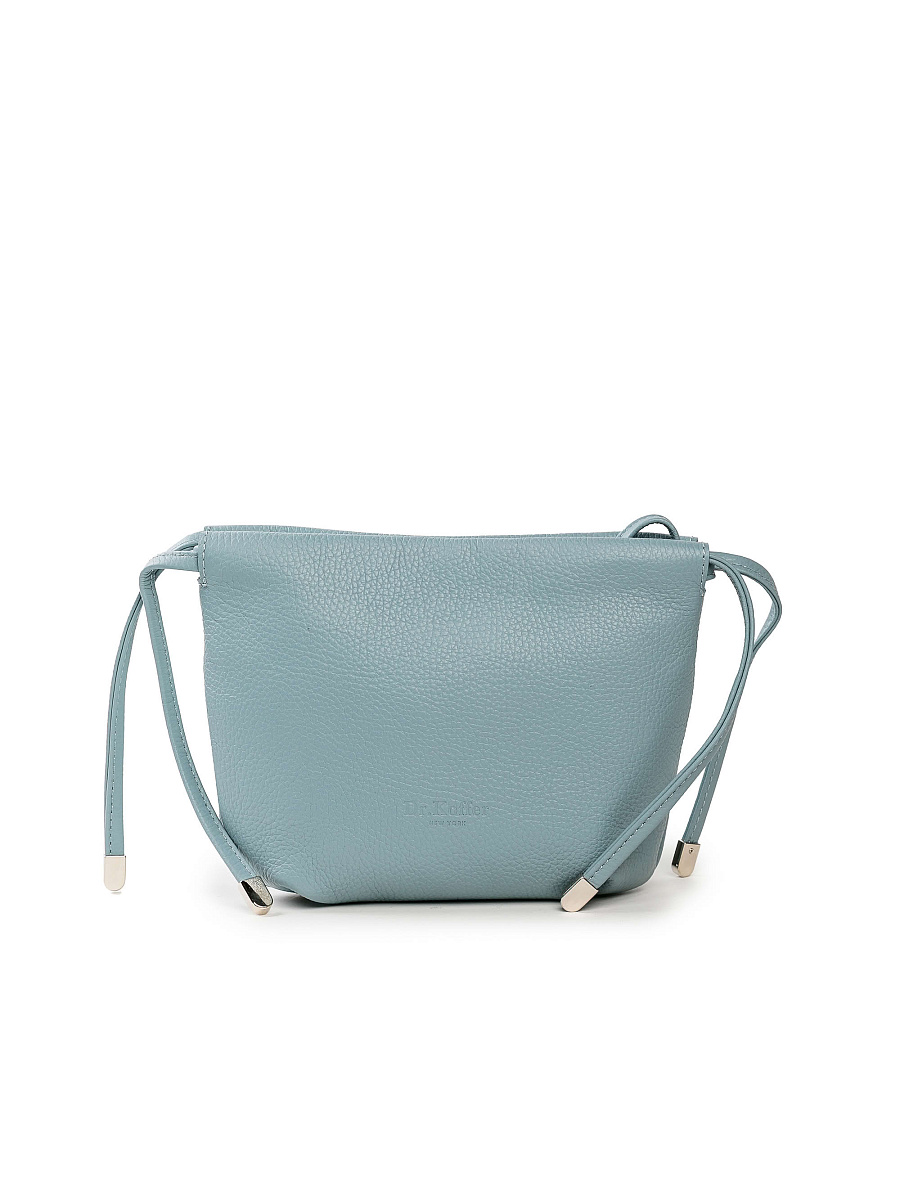 Женская сумка Dr. Koffer из натуральной кожи голубая