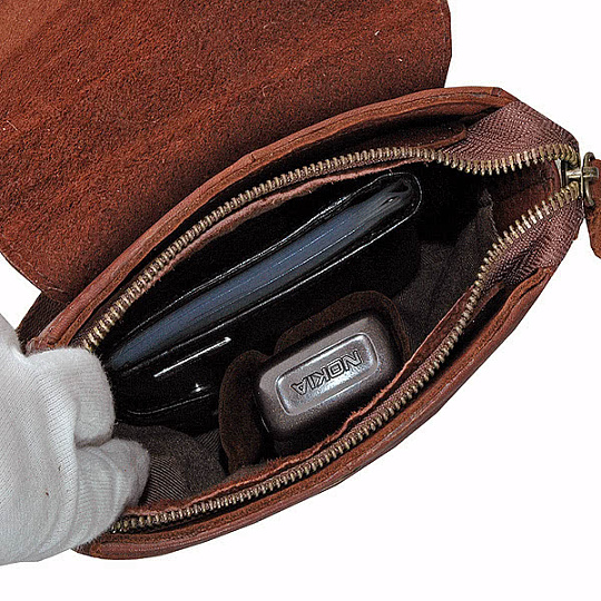 Молодежная коричневого цвета сумка на съемном плечевом ремне Dr.Koffer 11122-21-09