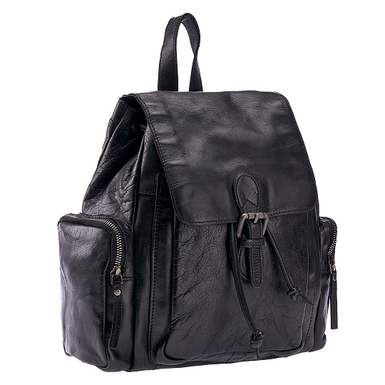 Рюкзак Dr.Koffer из натуральной кожи черный