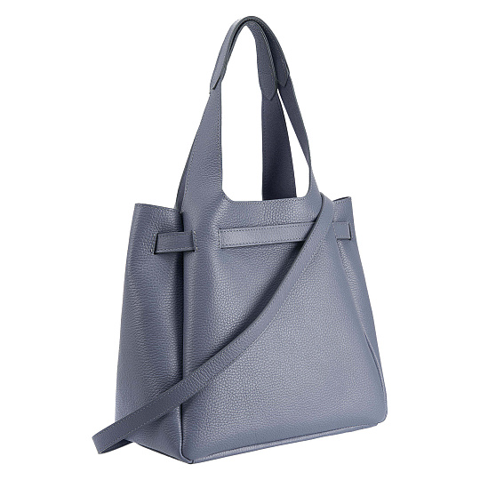 Женская сумка Dr. Koffer из натуральной кожи серая