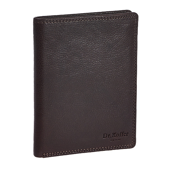 Портмоне Dr.Koffer из натуральной кожи коричневое