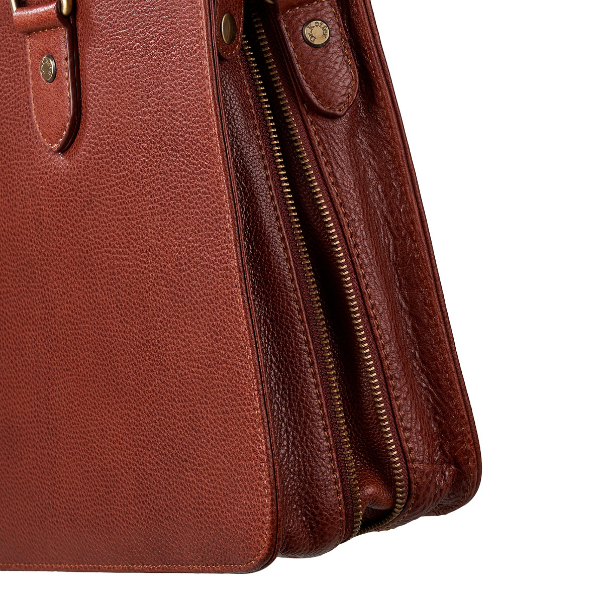 Деловая сумка Dr.Koffer из натуральной кожи коричневая