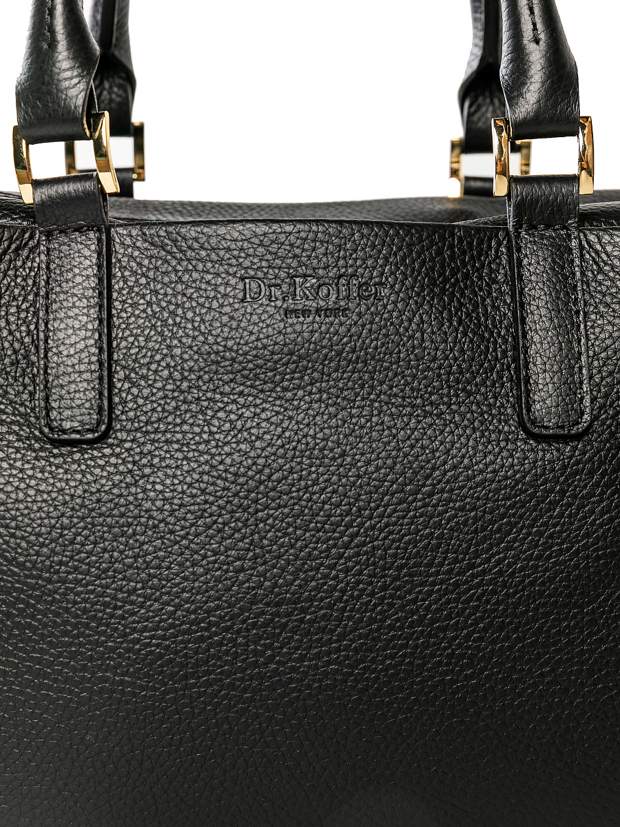 Женская сумка Dr. Koffer из натуральной кожи черная