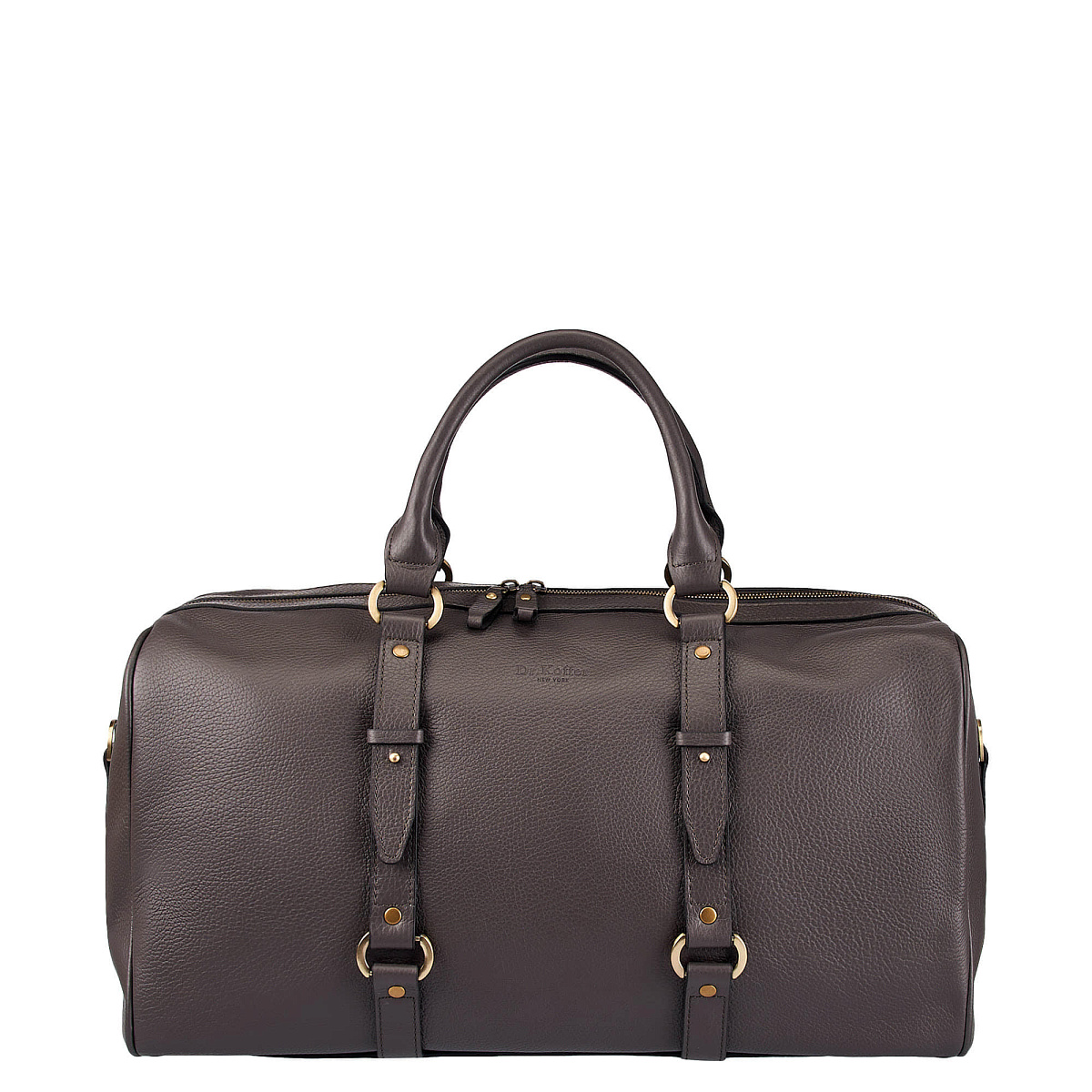 Дорожная сумка Dr.Koffer из натуральной кожи серая