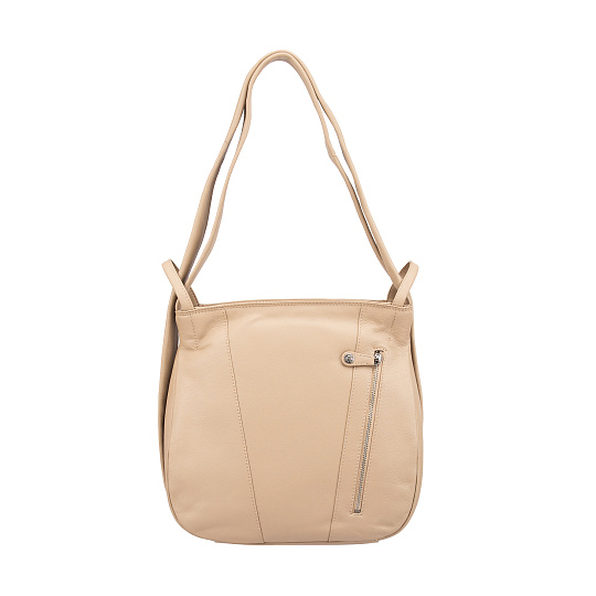 Женская сумка Dr.Koffer из натуральной кожи бежевая