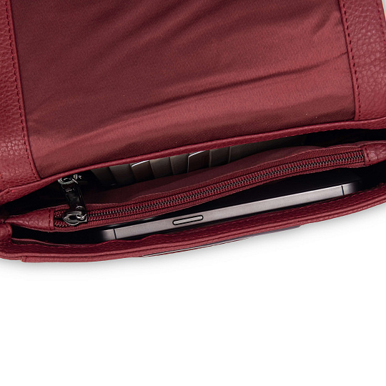 Женская сумка Dr.Koffer из натуральной кожи бордовая