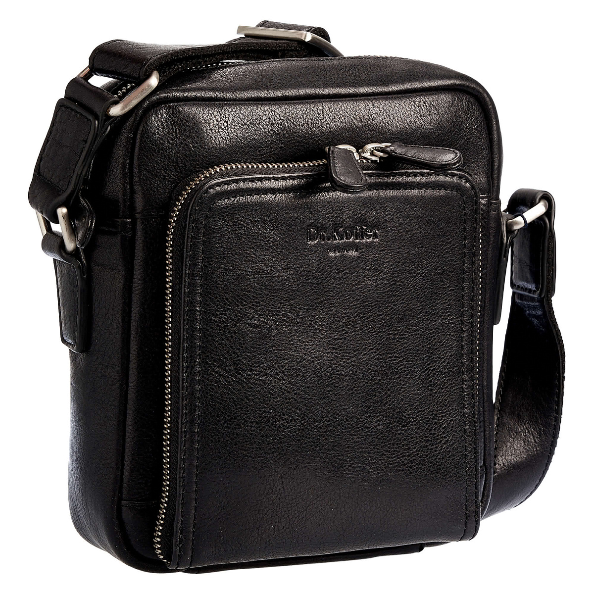 Сумка через плечо Dr.Koffer из натуральной кожи черная