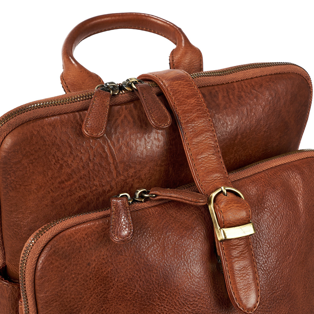 Рюкзак Dr.Koffer из натуральной кожи светло-коричневый