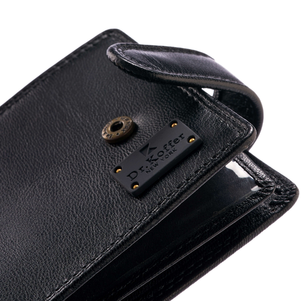 Портмоне Dr.Koffer из натуральной кожи черное