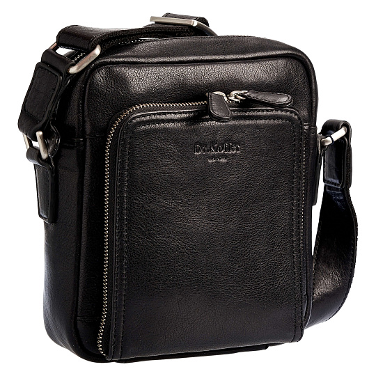 Сумка через плечо Dr.Koffer из натуральной кожи черная