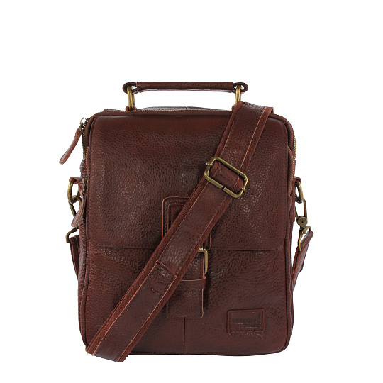 Сумка через плечо Dr.Koffer из натуральной кожи коричневая