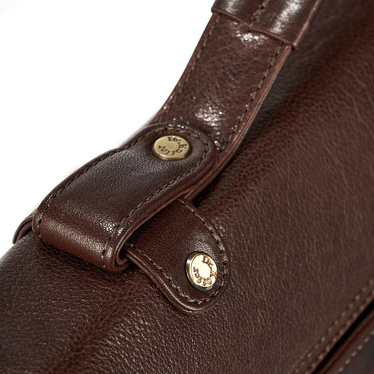 Портфель Dr.Koffer из натуральной кожи темно-коричневый