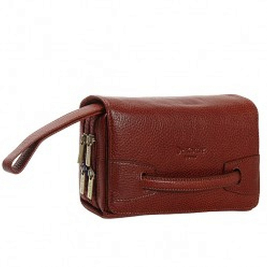 Сумка барсетка из натуральной кожи Dr. Koffer коричневая