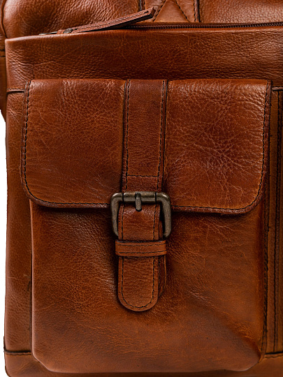 Деловая сумка Dr.Koffer из натуральной кожи коричневая