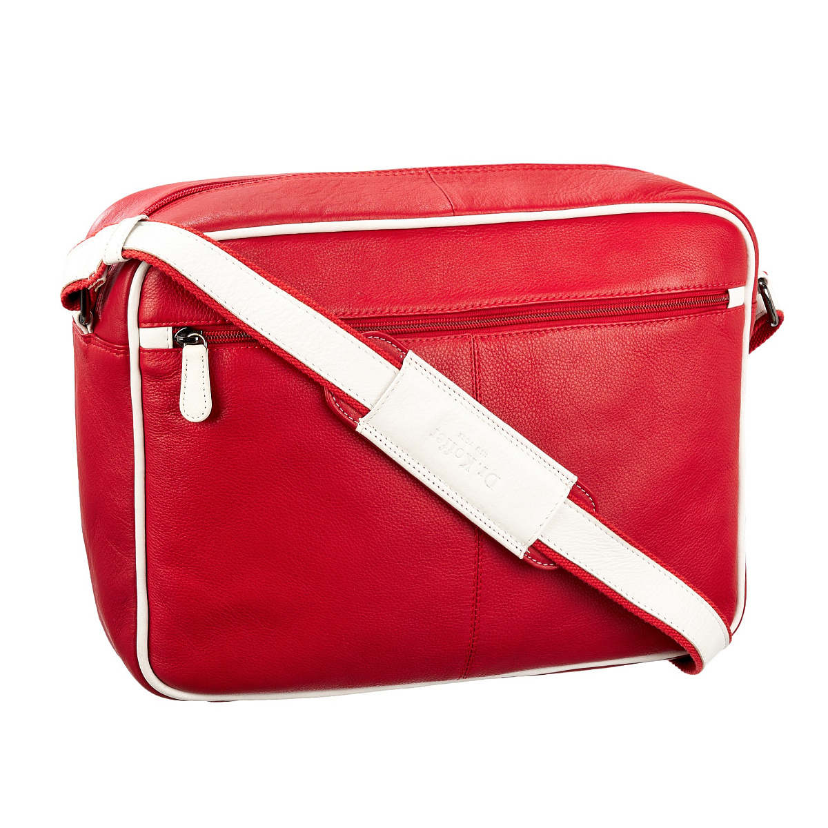 Сумка через плечо Dr.Koffer из натуральной кожи красная