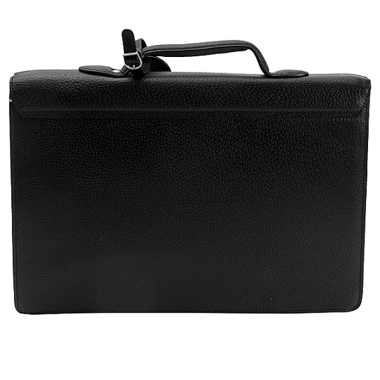 Стильный деловой портфель с навесным бейджем (черного цвета) Dr.Koffer P251931-08-04