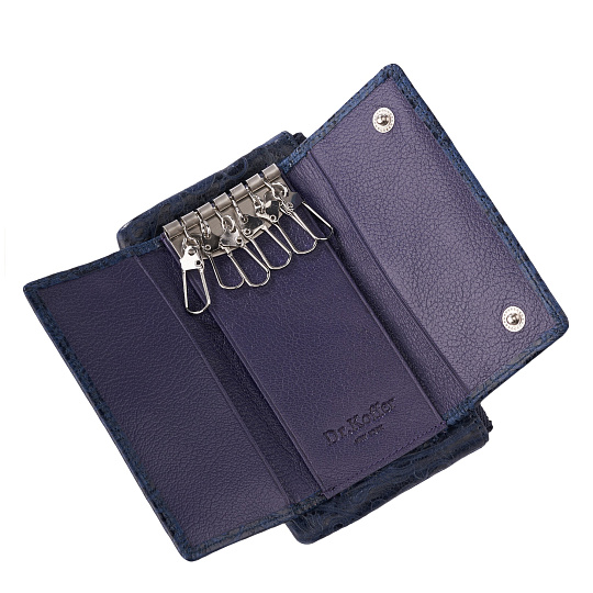 Ключница Dr.Koffer из натуральной кожи синяя
