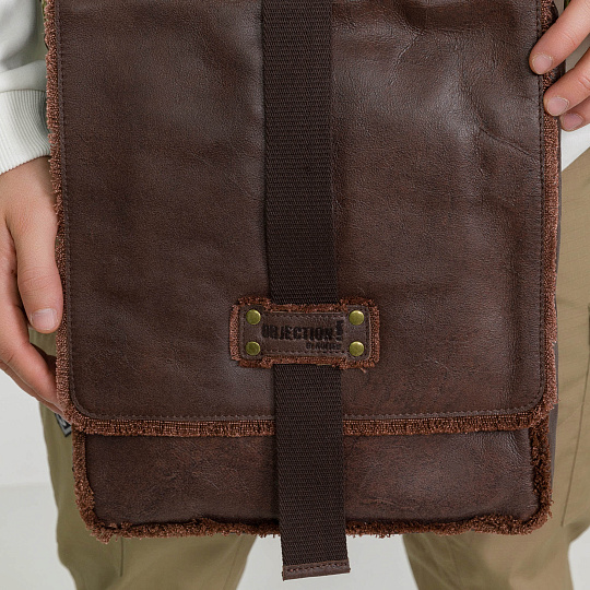 Сумка через плечо Dr.Koffer из натуральной кожи коричневая