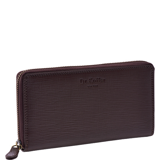 Портмоне Dr.Koffer из натуральной кожи коричневое
