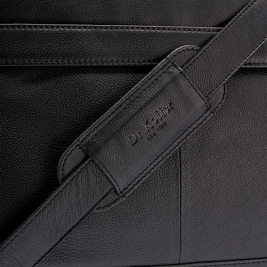 Деловая сумка Dr.Koffer из натуральной кожи черная